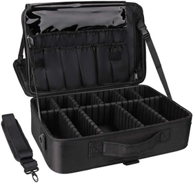 Professional Makeup Train case Cosmetic Bag Brush Organizer Storage Travel Make up Artist Boxs 3 Layer Large Capacity for Ladies