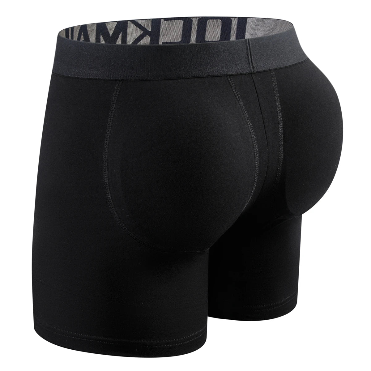 JOCKMAIL Brand Buttocks Lifting Fake Buttocks Men's Underwear Removable Pads Boxer Low Waist Sports Long Trunks Breathable