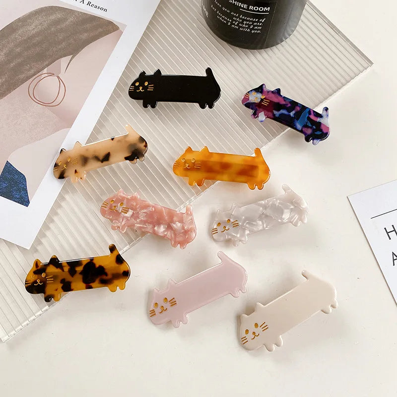 New Arrival 2022 Cute Carton Cat Hair Clips Accessories  for Girls Hair Clip Set