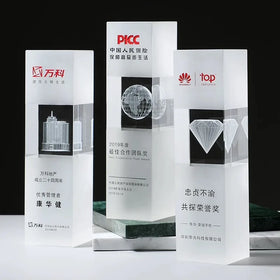 Frosted Crystal Block Trophy Awards MH-NJ0287