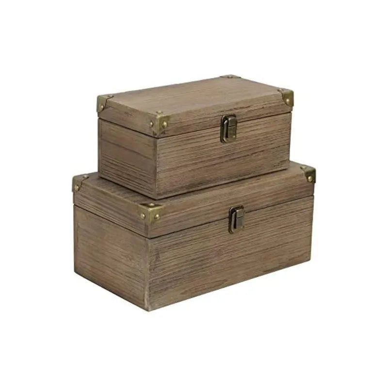 Hot Selling Wholesale Custom Antique Wooden Storage Gift Box Handmade Brown Wood Box Design Rustic Wooden Gift Box