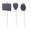 Wholesale Custom Natural Blank Black Slate Plant Label Tag Rectangle with Stainless Steel Metal Rod for Garden Decoration
