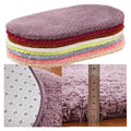 90cm Soft Plush Oval Rug Mat Fluffy White Carpets Living Room Home Decor Bedroom Kid Room Decoration Salon Thick Pile Rug Mat