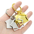 Wholesales Custom 3D Designer Logo Blank Heart Metal Keychain Metal Key Chains Real Estate House Key Chain