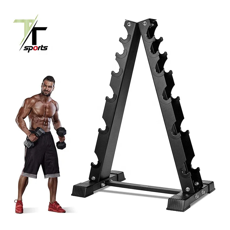 TTSPORTS Dumbbell Set With Rack 6 Tier Stand Weight Lifting Accessories Adjustable Dumbbell Rack