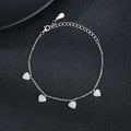 Hot Sale Fine Jewelry Charm Bracelets 925 Sterling Silver Heart Shaped Zircon Gift for Women