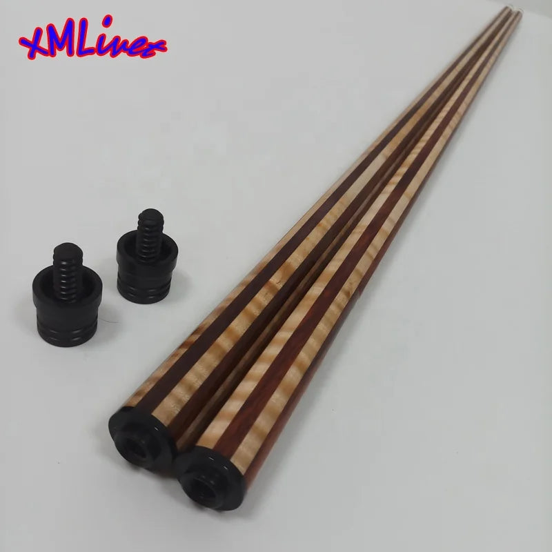 Xmlivet Finished 12Pieces Tiger Maple+cocobolo Wood Laminated Technology Cue Shaft Very Straight for Carom Cues or Pool Cues
