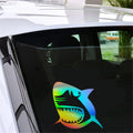 Shark Fish Creative Car Decal Window Windscreen Bumper Vinyl Wall Laser Stickers Gift Die Cut Decals Laptop Window Glass