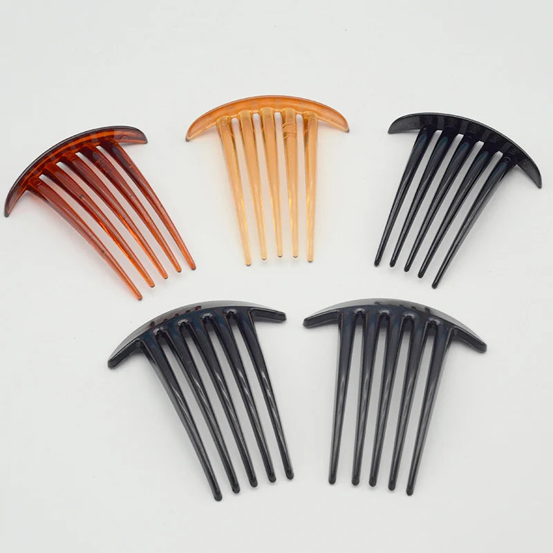 Large 5teeth Plastic Hair Combs Hairpin for Long Hairs Plain Side Comb Clips for Handmade DIY Women Headpieces