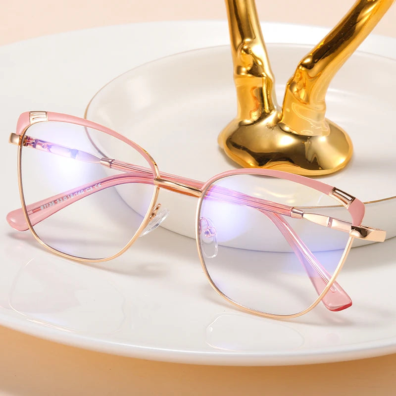 2023 Best Selling MS 81135 Women's Simple Designer Optical Glasses Frame Anti-Blue Light Myopia Eyewear with Custom Logo MegaBDM