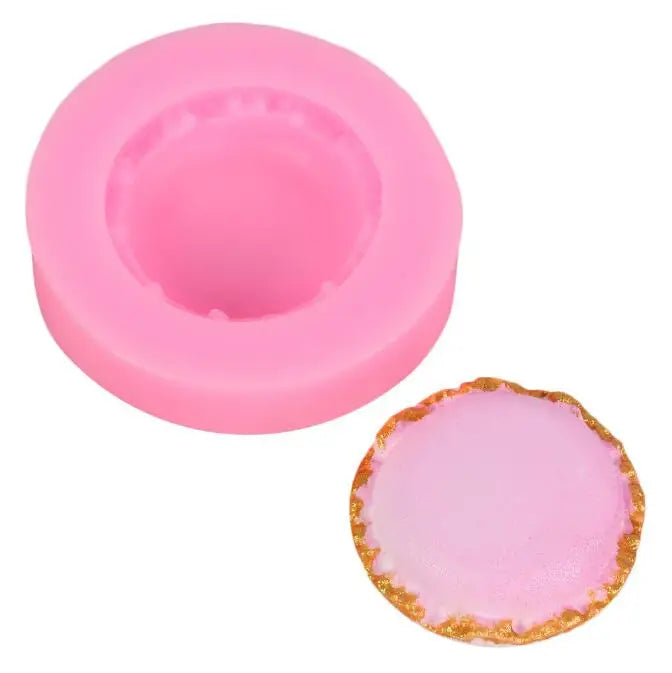 HY 3D Macaron Silicone Molds Hamburger Shape Baking Moulds for Fondant