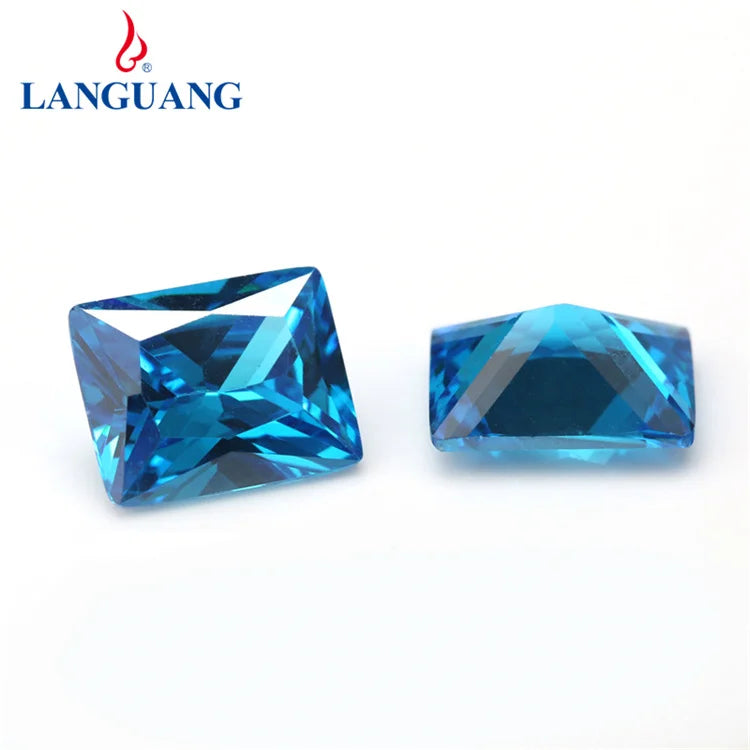Factory Direct Sales 100Pcs Blue Square Zircon Rhinestone Clothes Accessories Jewelry Accessories Rhinestones PointBack
