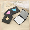 Wholesale Custom Square Black Double-Sided Matte Handheld Small Hand Makeup Mirror Cosmetic Compact Bathroom Mini Vanity Mirrors