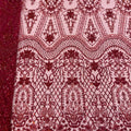 Luxury Sequences Blue Embroidery French Tulle Lace Fabric with Sequins Eco-Friendly 5 Yards for Dresses