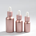 Custom Printing Color Cosmetic Container Packaging 30ml Rose Gold Essential Oil Glass Serum Dropper Bottle