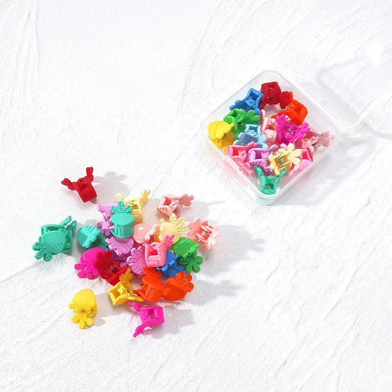 Kids Pastel Flowers Mini Hair Claws Korean Solid Color Butterfly Shaped Small Hair Claw Girls