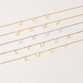 Jewellery Necklace 925 Silver Custom Spacer Letter Name Necklace Fashion Trend Clavicle Chain Everyday Wear Jewelry