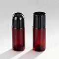30ml 50ml Empty Amber Glass Deodorant Cosmetic Packaging Essential Oil Roll on Bottle with Roller for Screen Printing