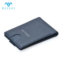 Factory Price Wholesale Navy Full Grain Leather Luxury Money Clip Wallet Cardholder Purse For Men