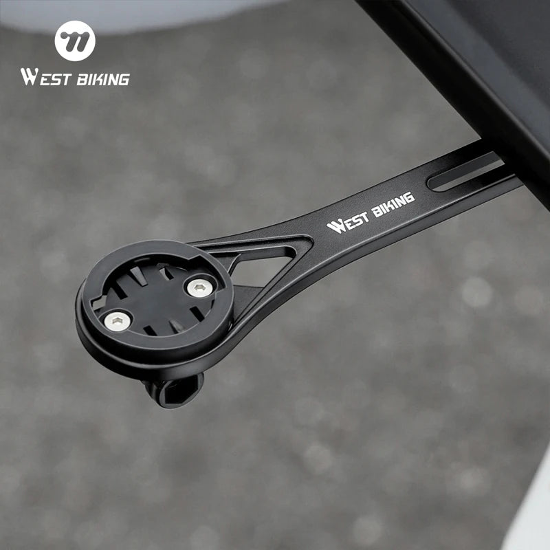 WEST BIKING Multifunctional Aluminum Alloy Speedometer Bracket With Three Bases Cycling Bracket Bike Computer Camera Bracket
