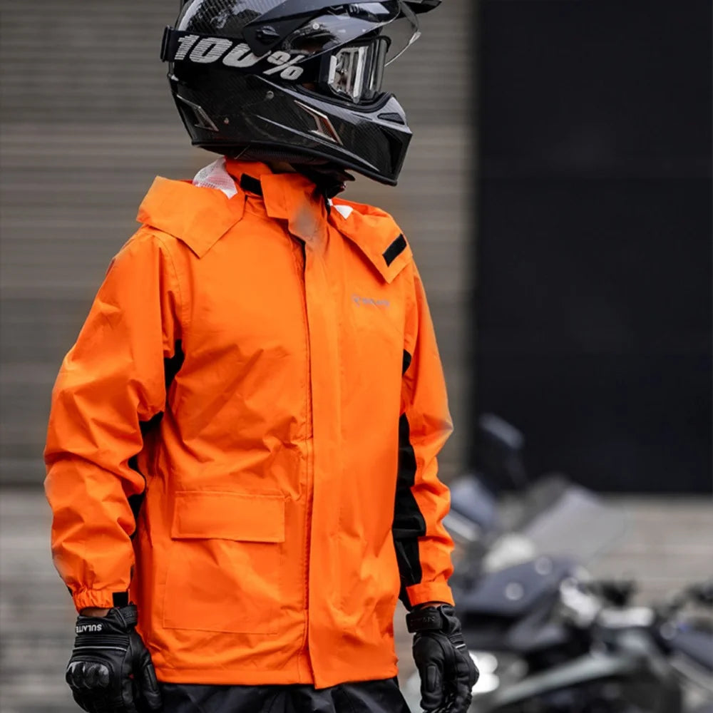 SULAITE Xxxl Mens Raincoat Reusable Motorcycle Women Waterproof Adults Rain Coat Jacket Rainwear Pants Rain Coat Jacket for Men