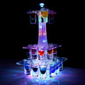 Colorful Luminous LED Eiffel Tower Cocktail Cup Holder Stand VIP Service Shot Glass Glorifier Display Rack Party Decor