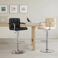 Modern Simple Metal Bar Stool with Lifting Rotating Backrest-Commercial Bar Furniture