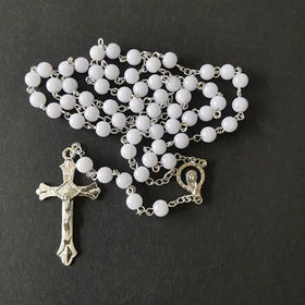 Ximai 2023 Hot Sell Rosary Acrylic Beads Necklaces Religious Rosary Cross Necklace for Pary