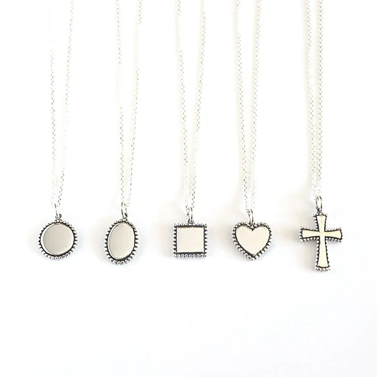Personalized 925 Silver Jewelry Minimalist Necklace Vintage 925 Sterling Silver Pendant Necklace for Party