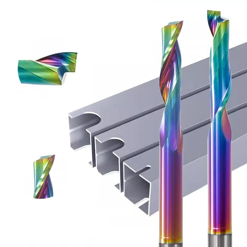 Solid Carbide Single Flute Milling Cutter Spiral Drill Bit for Aluminum