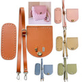 PU Leather Bag Bottom Making KitsDIY Knitting Crochet Bags With Holes Snap Hook Clasps for DIY PursesBackpacks