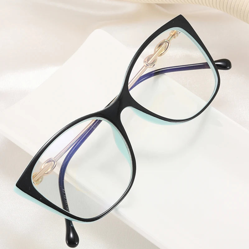 NatueCo 2024 Free Sample 2023 Hot Sale Women's Anti Blue Light Prescription Eyewear Eyeglasses Frame for Myopia Hyperopia Trends