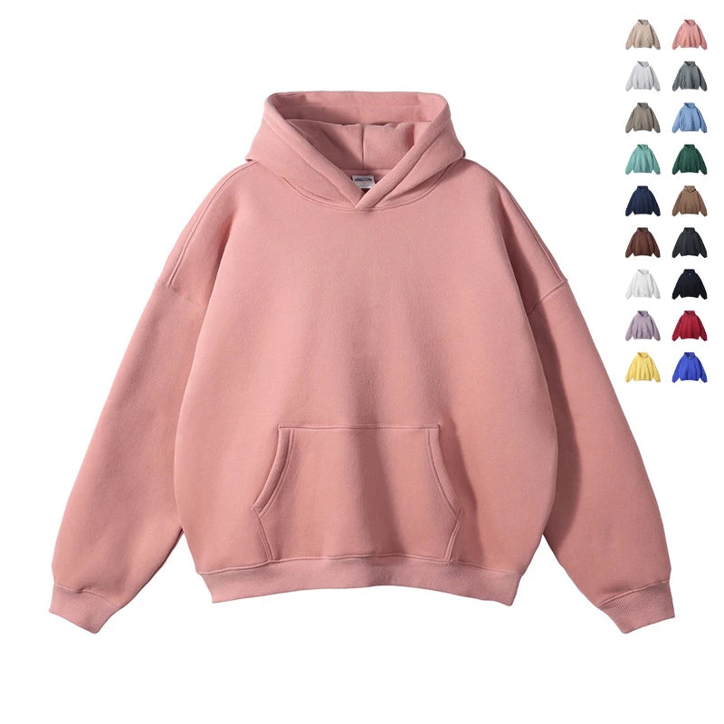 Custom Logo Cotton Polyester Blank Men's Stringless Hoodies Sweatshirts Unisex Pullover Oversized Men Hoodie