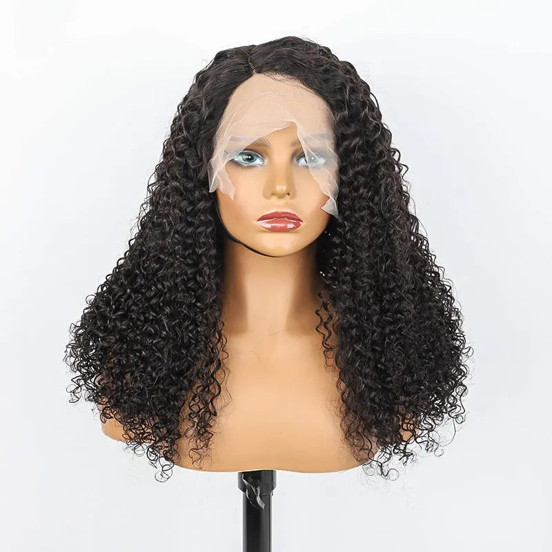 HD Lace Full Virgin Brazilian Human Hair Wigs Deep Wave Curly Transparent Lace Front Human Hair Wigs for Black Women