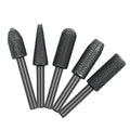 5-piece Set of Embossed Steel File Electric Grinding and Polishing Head Rotary File Irregular File