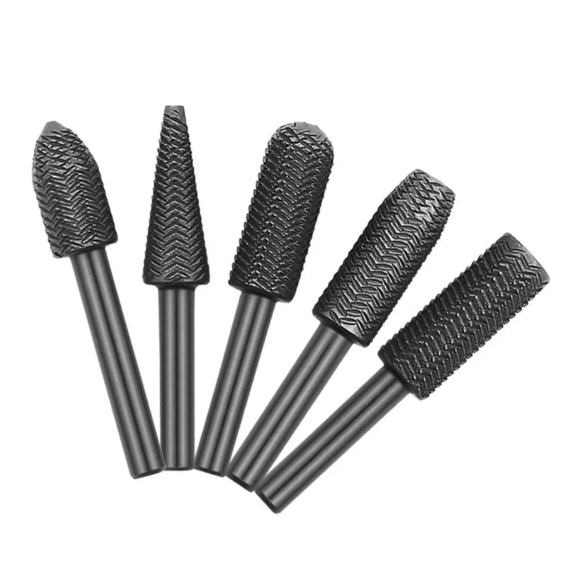 5-piece Set of Embossed Steel File Electric Grinding and Polishing Head Rotary File Irregular File