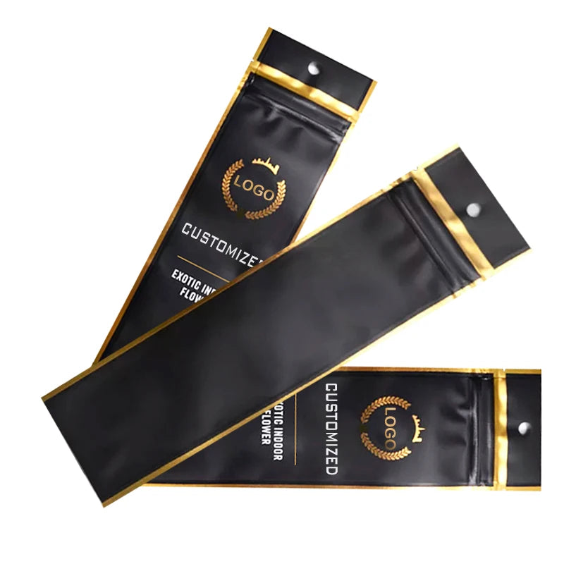 Free Samples Resealable Zipper Plastic Mylar Pre Custom Roll Packaging Ziplock Cigar Bags