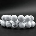 8mm Gorgeous Matte Frosted White Howlite Loose Gemstone Round Beads for Jewelry Making