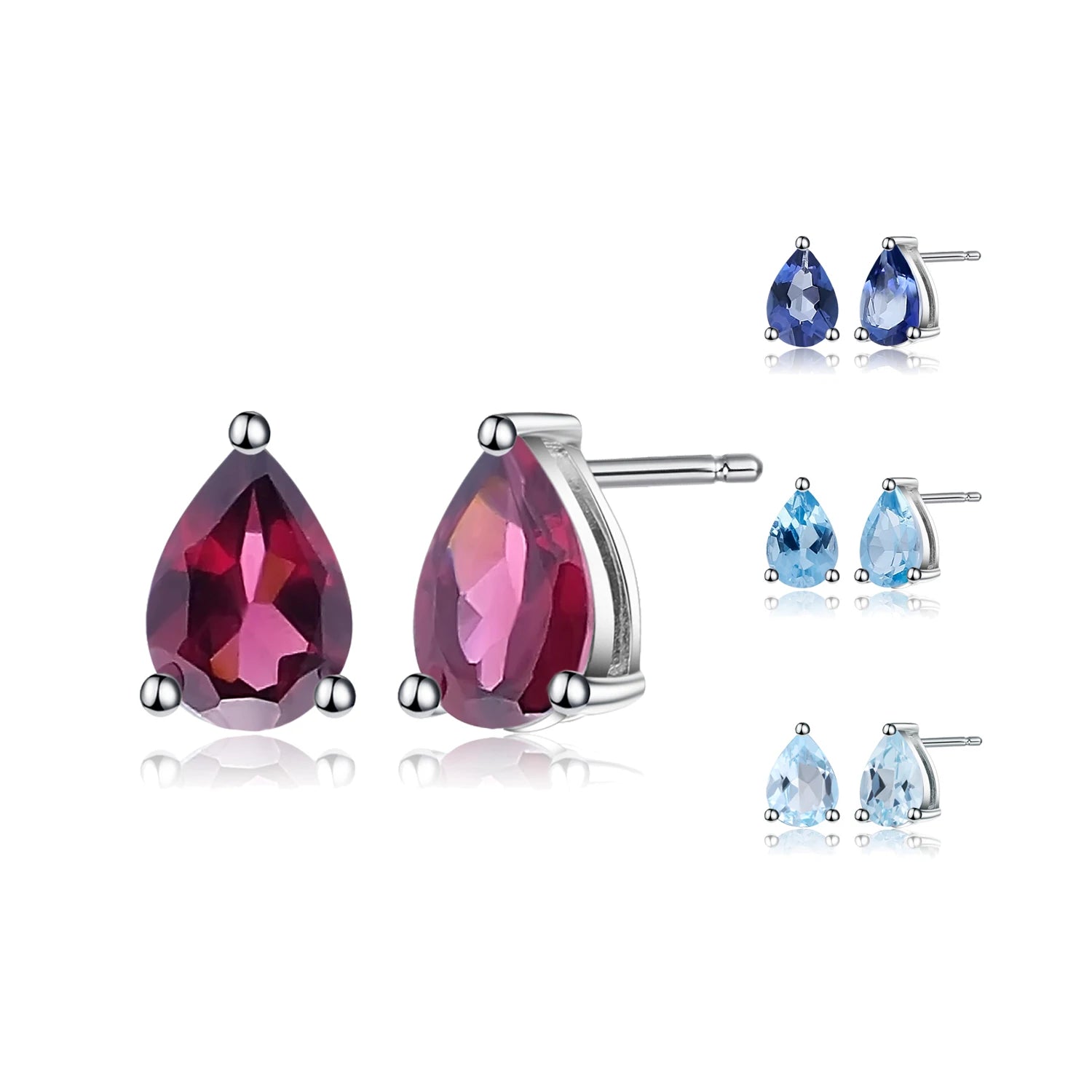 F0552 Abiding Fine Jewelry Factory Natural Gemstone 925 Sterling Silver Fashion Classic Jewelry Stud Earrings for Women