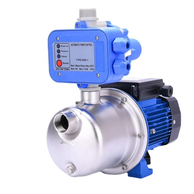 1 hp Stainless Steel Automatic Pressure Control Electric Drinking Jet Self-priming Water Pump for Household