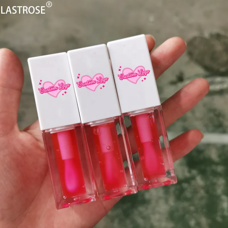 Color Changing Moisturizing Fruit Clear Vegan Pink Lip Gloss Lip Plumper Flavoring Oil Fruit Tint Private Label Lip Oil