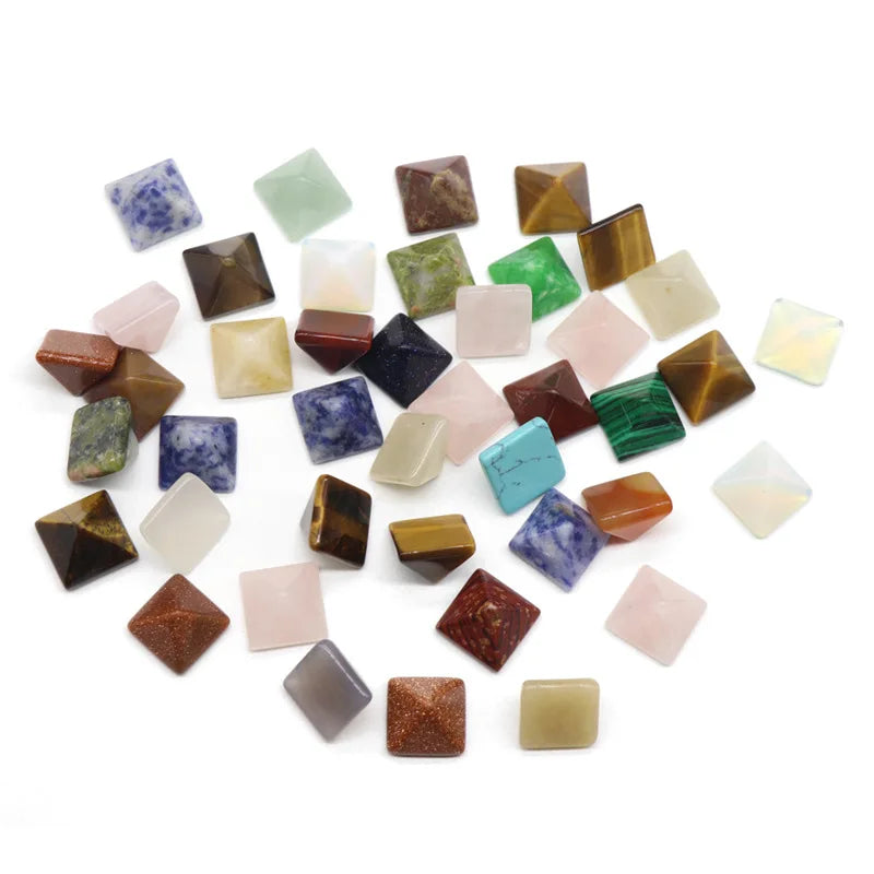 Seven Chakras Mini Pyramid Wholesale Decoration Polished Folk Art Mini Natural Crystal Pyramid