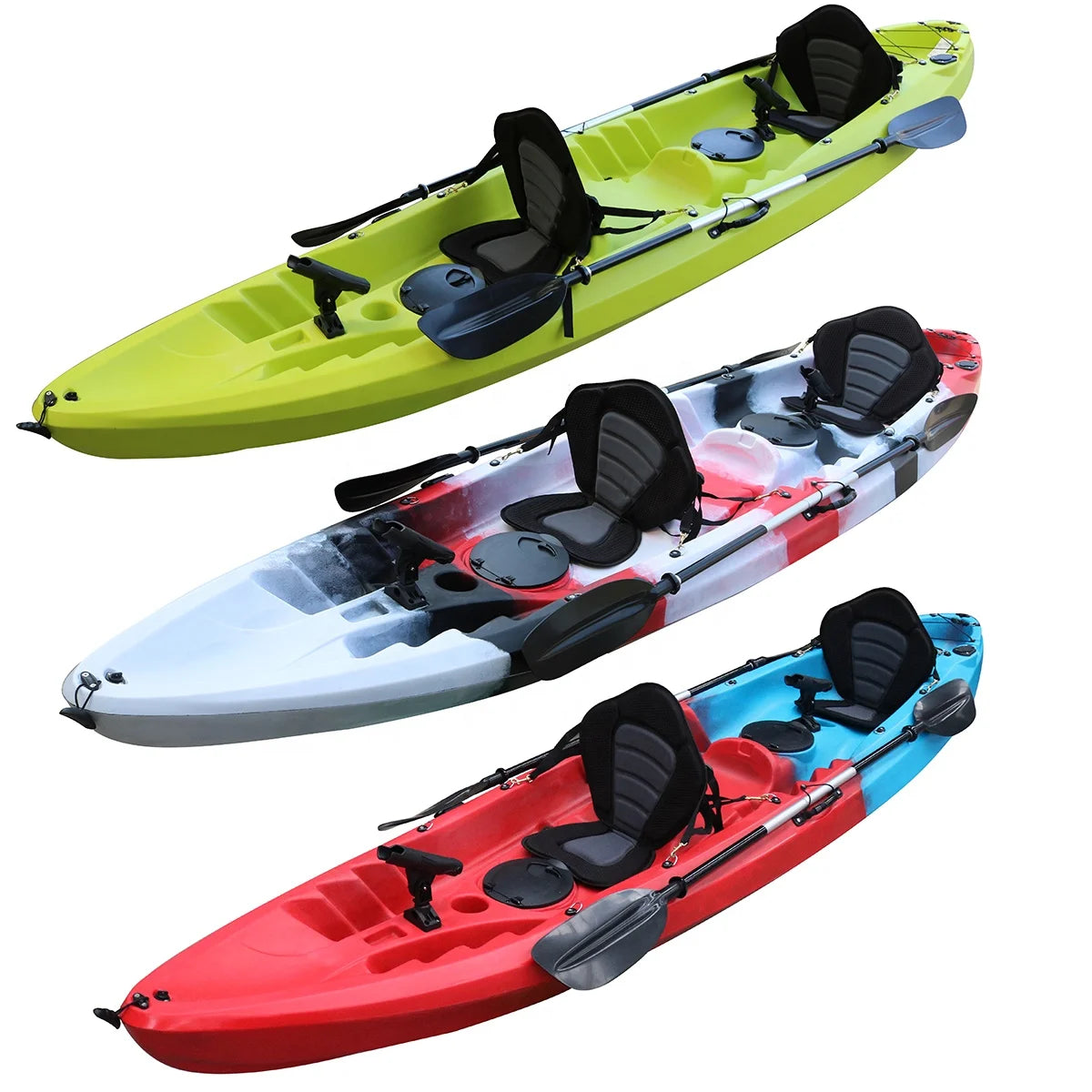 Vicking Double Seat Two Person Tandem 12FT Fishing Sit on Top LLDPE Plastic Kayak
