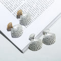 TongLing Women Hypoallergenic Nickel Free Elegant Earring Large Shell Shape Earring for Hawaii Holiday
