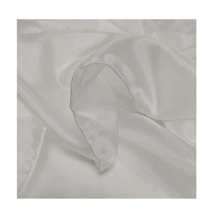 Thinner 5mm Silk Habotai Scarf 53inch Large Size White Silk Scarf Hand Rolled With Silk Thread