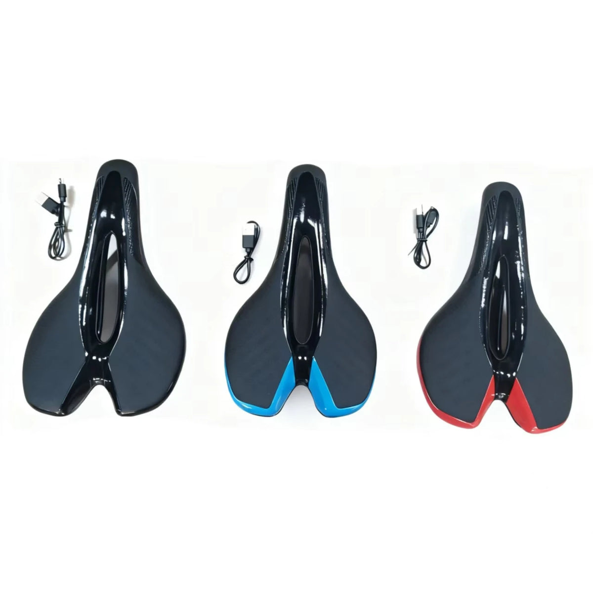 OEM/ODM Comfortable Size Bicycle Saddle Seat with Tail Light Safety Cycling at Night