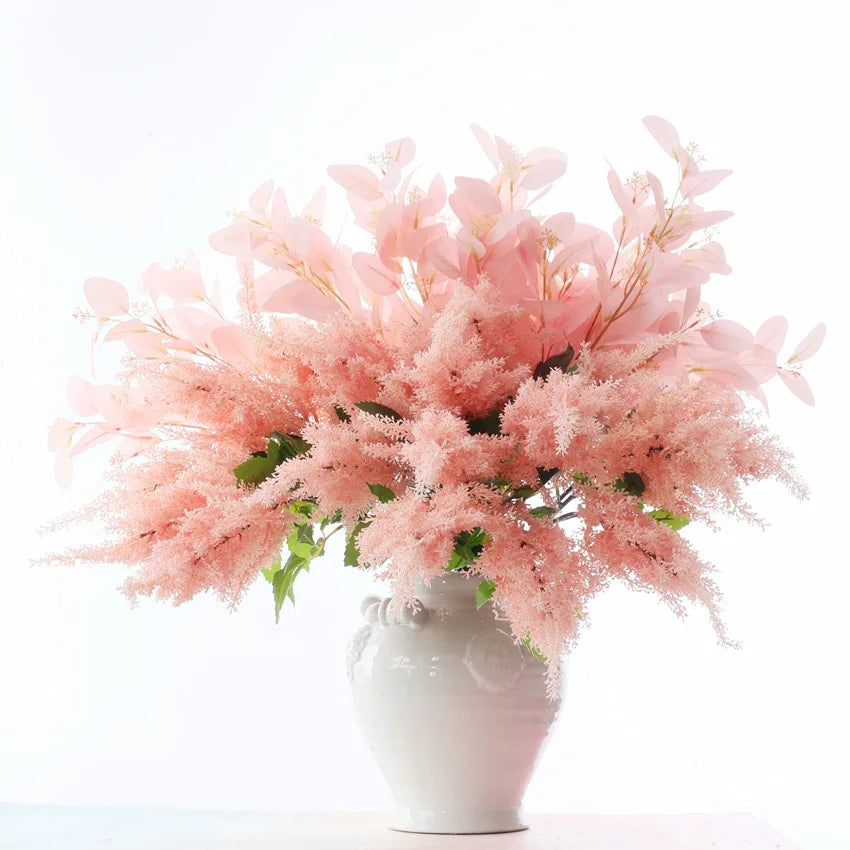 O-X681 Wholesale Large Big Lavender Artificial Flower Pink White Flowers Artificial Astilbe Wedding Decor Astilbe Chinensis