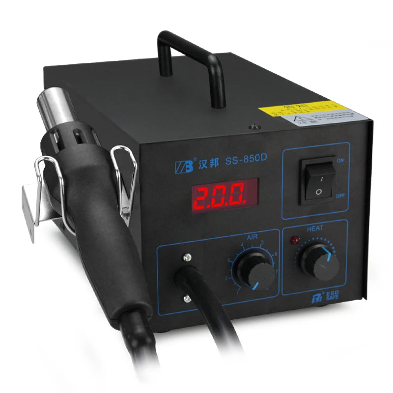 Welding Repair Tool 220V Hot Air Gun Disassembly Welding Table 2 in 1 Digital Display Rework Desoldering Soldering Station 700W