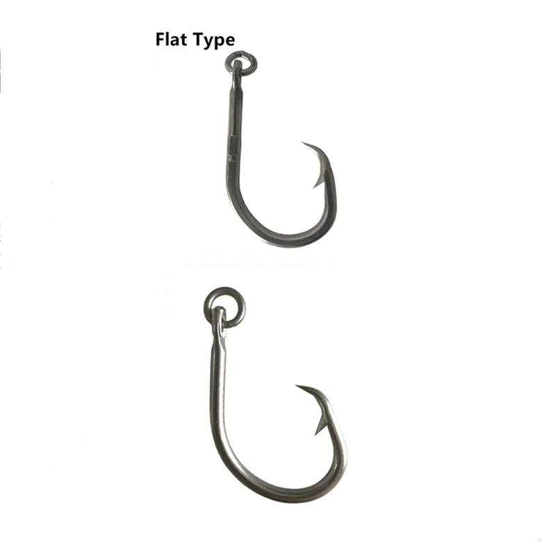 Deep Sea Fishing Stainless Steel Circle Hooks for Sword Fish Tuna Shark & Marlin-Big Game Fishing with Ring