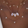 FUAMAY Alibaba-Wholesale Classic Cluster Choker Necklace Silver 925 Link Chain with Zircon Unisex Trio Flower Design Anniversary